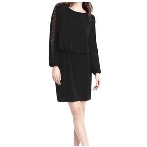 White House Black Market long sleeve black dress